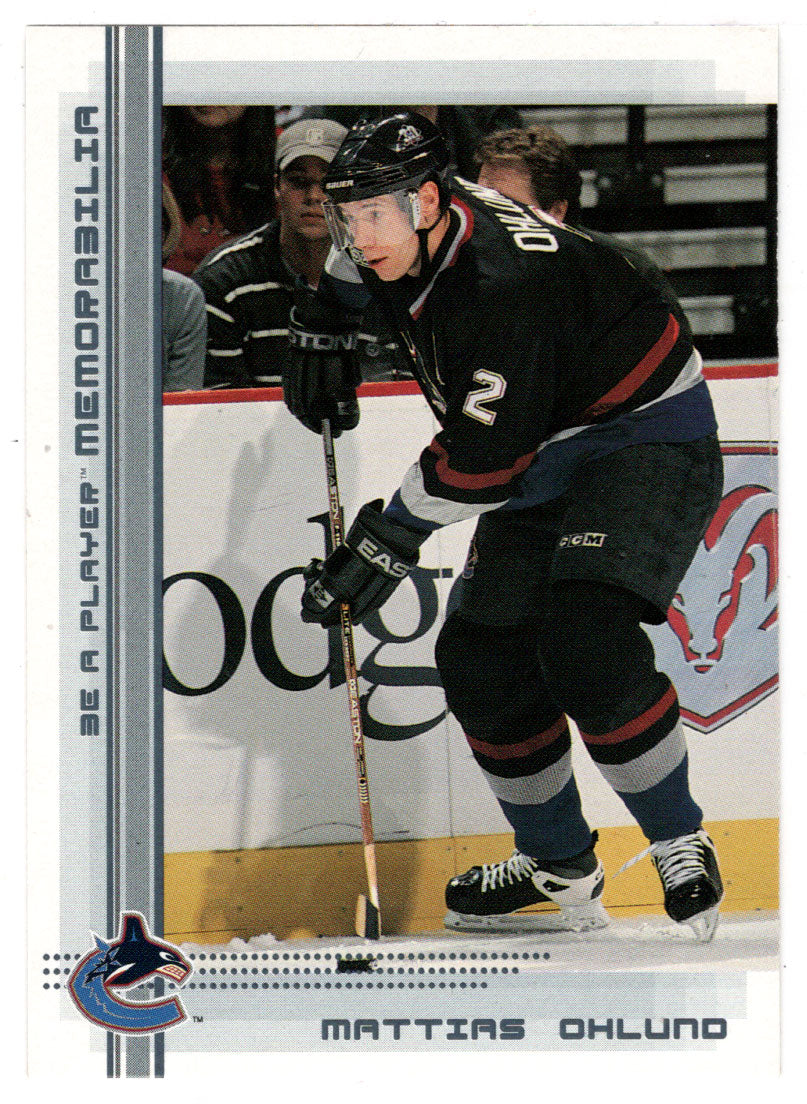 Mattias Ohlund - Vancouver Canucks (NHL Hockey Card) 2000-01 Be A Player Memorabilia # 329 Mint
