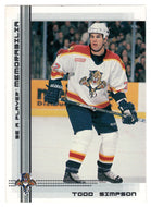 Todd Simpson - Florida Panthers (NHL Hockey Card) 2000-01 Be A Player Memorabilia # 375 Mint