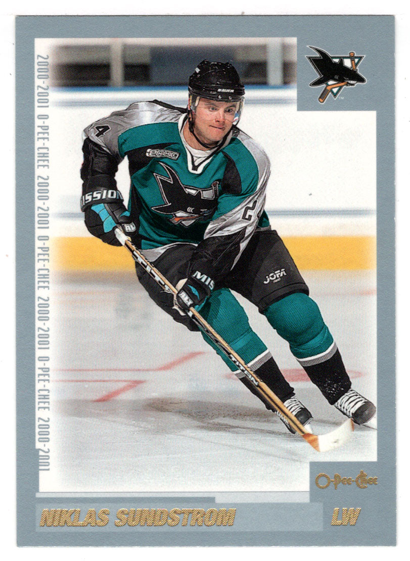 Niklas Sundstrom - San Jose Sharks (NHL Hockey Card) 2000-01 O-Pee-Chee # 34 Mint