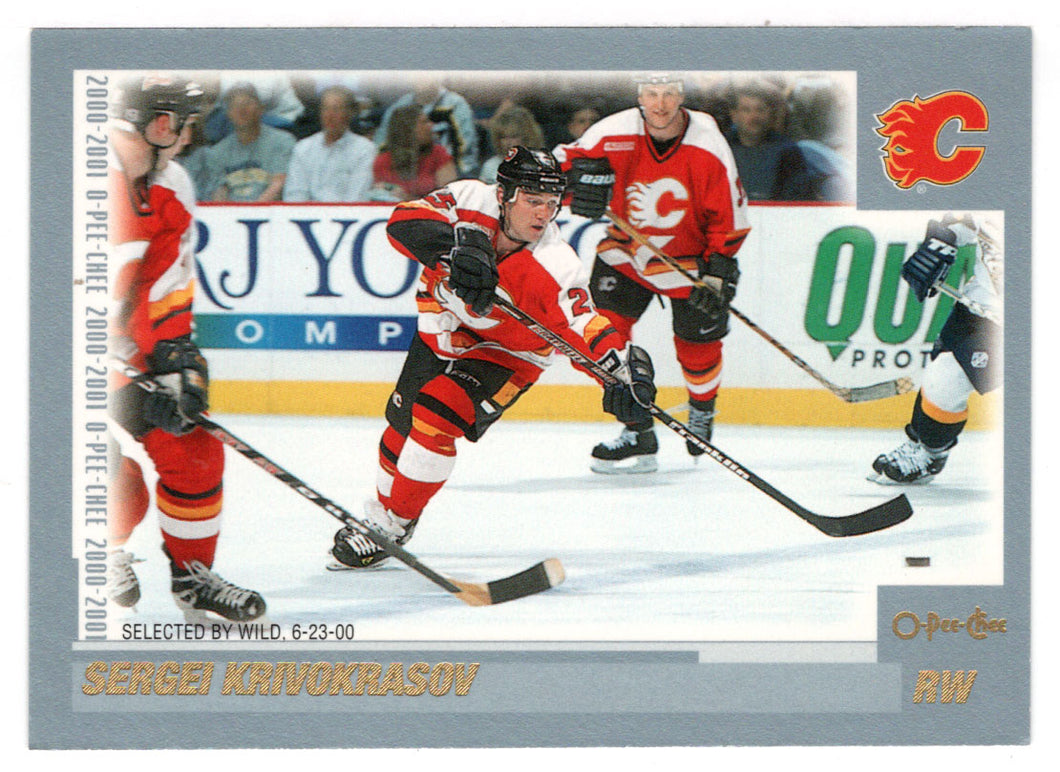 Sergei Krivokrasov - Calgary Flames (NHL Hockey Card) 2000-01 O-Pee-Chee # 154 Mint