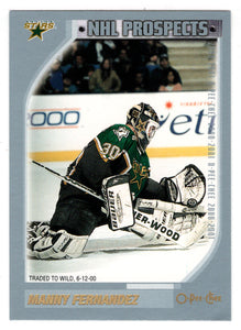 Manny Fernandez - Dallas Stars - Top Prospects (NHL Hockey Card) 2000-01 O-Pee-Chee # 283 Mint