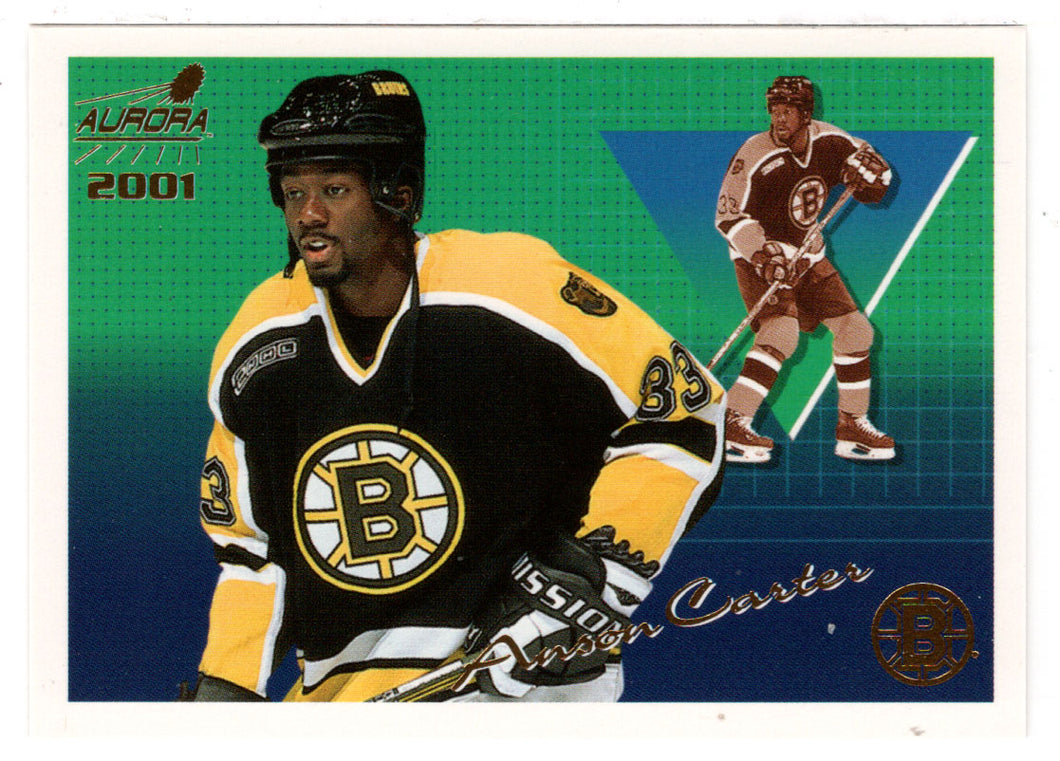 Anson Carter - Boston Bruins (NHL Hockey Card) 2000-01 Pacific Aurora # 10 Mint