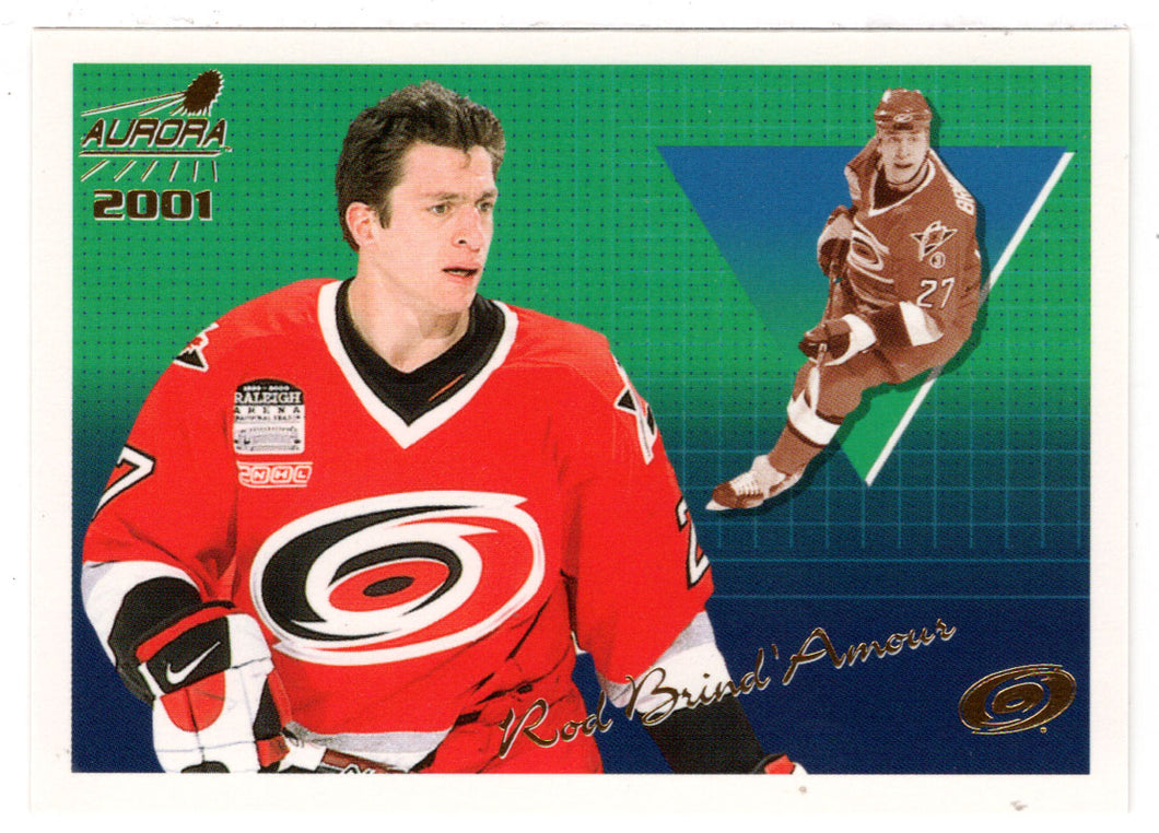 Rod Brind'Amour - Carolina Hurricanes (NHL Hockey Card) 2000-01 Pacific Aurora # 27 Mint