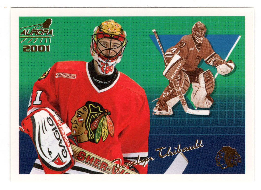 Jocelyn Thibault - Chicago Blackhawks (NHL Hockey Card) 2000-01 Pacific Aurora # 34 Mint