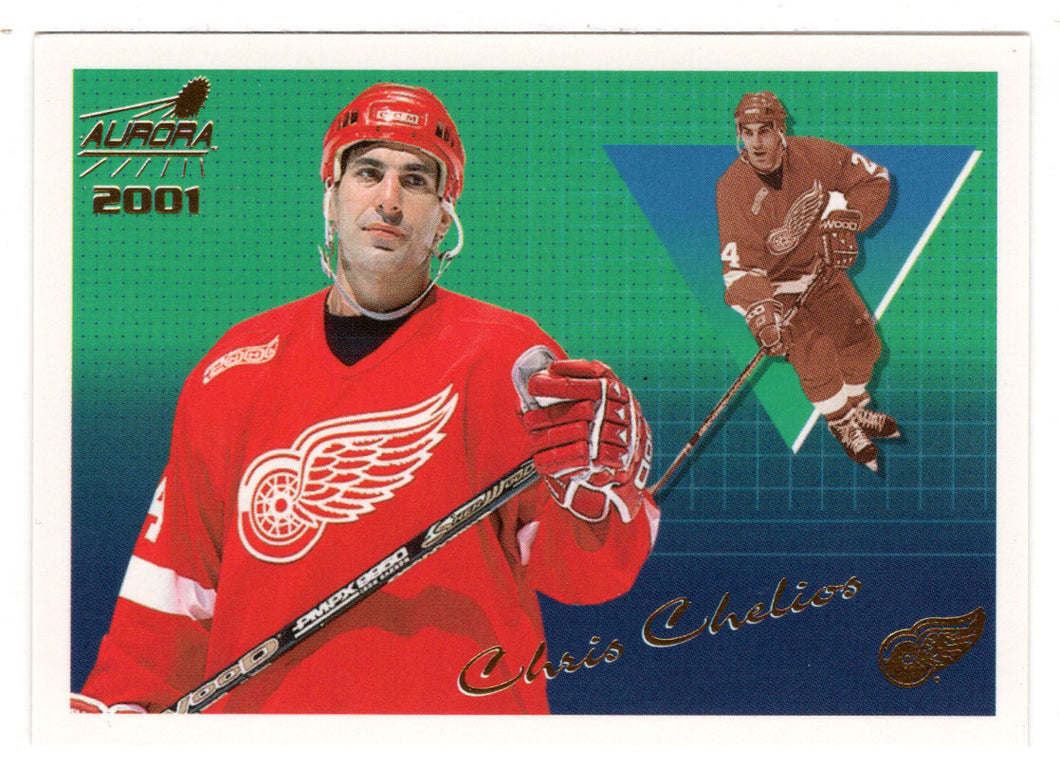 Chris Chelios - Detroit Red Wings (NHL Hockey Card) 2000-01 Pacific Aurora # 48 Mint