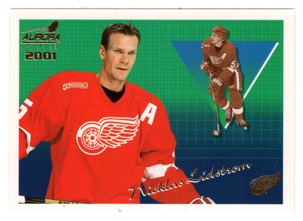 Nicklas Lidstrom - Detroit Red Wings (NHL Hockey Card) 2000-01 Pacific Aurora # 50 Mint