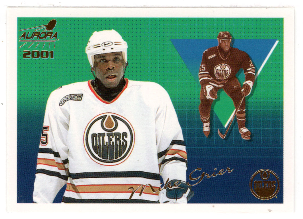 Mike Grier - Edmonton Oilers (NHL Hockey Card) 2000-01 Pacific Aurora # 55 Mint