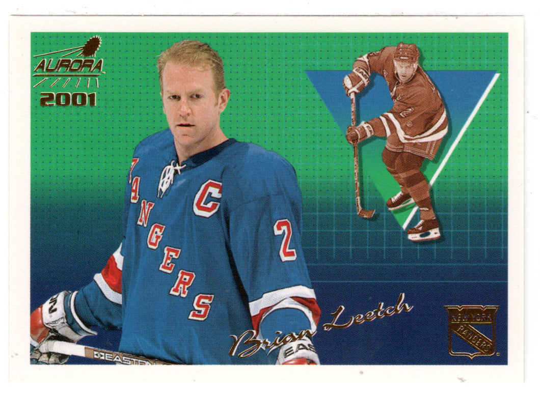 Brian Leetch - New York Rangers (NHL Hockey Card) 2000-01 Pacific Aurora # 95 Mint