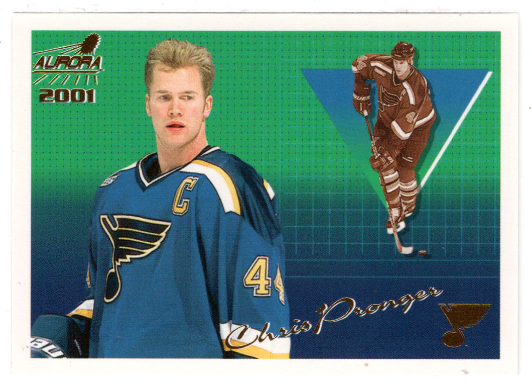 Chris Pronger - St. Louis Blues (NHL Hockey Card) 2000-01 Pacific Aurora # 123 Mint