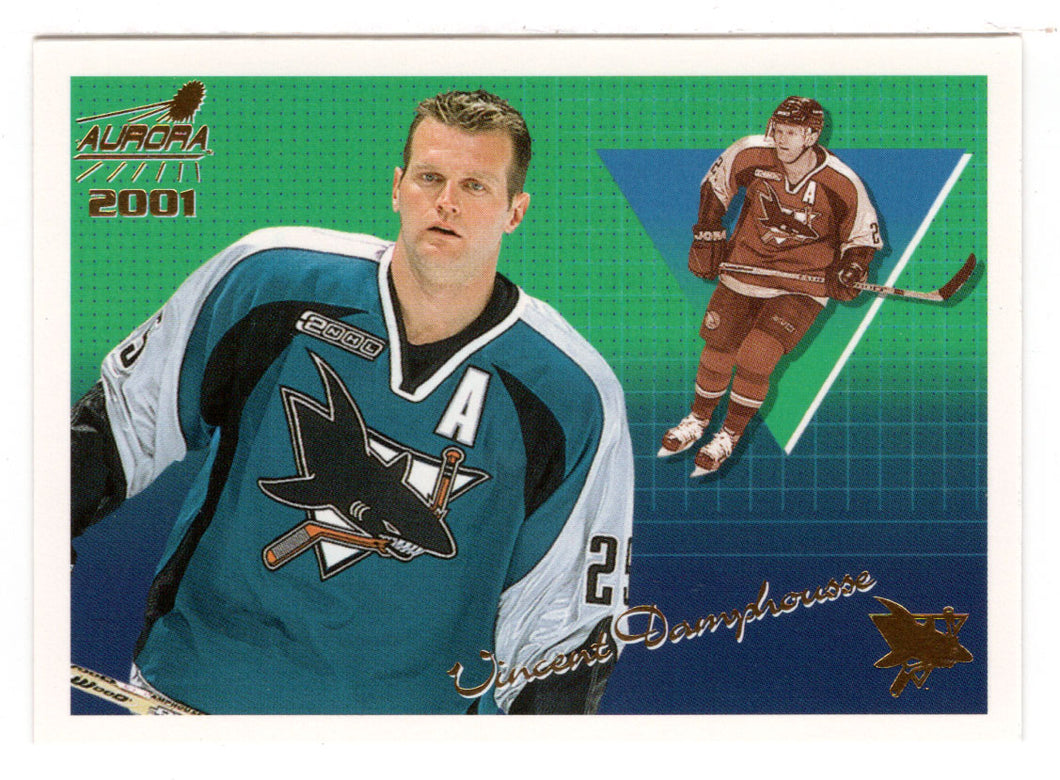 Vincent Damphousse - San Jose Sharks (NHL Hockey Card) 2000-01 Pacific Aurora # 126 Mint