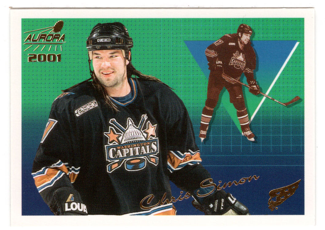 Chris Simon - Washington Capitals (NHL Hockey Card) 2000-01 Pacific Aurora # 150 Mint