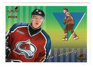 Alex Tanguay - Colorado Avalanche (NHL Hockey Card) 2000-01 Pacific Aurora Pinstripes # 42 Mint