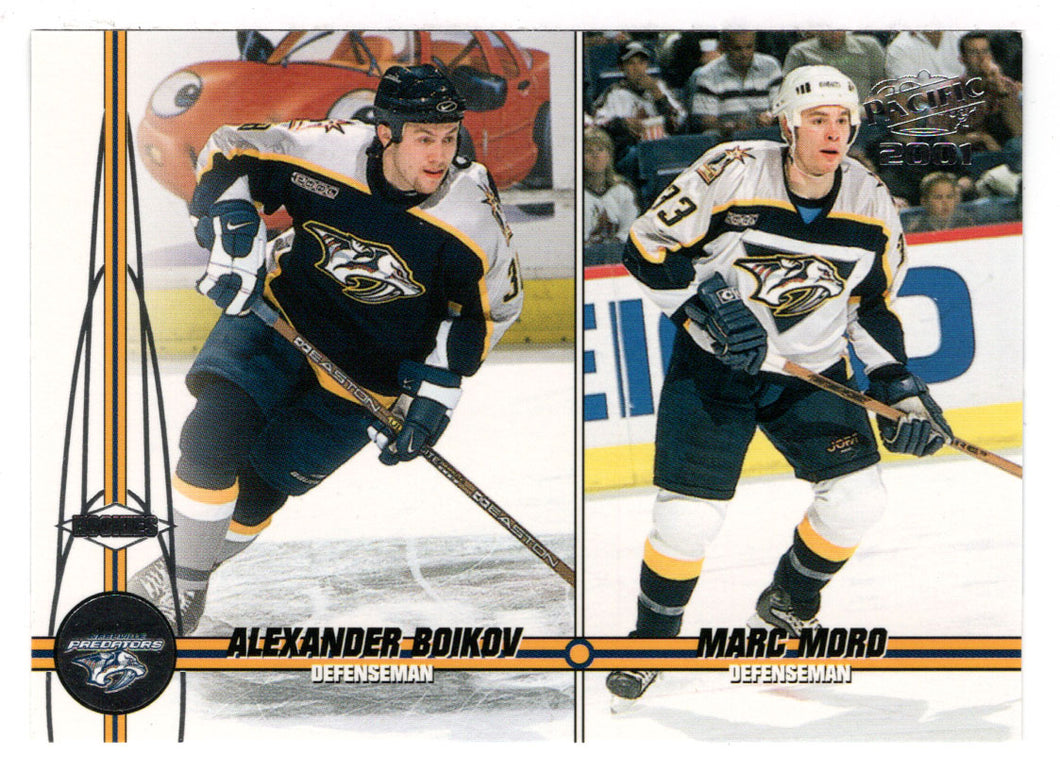 Alexandre Boikov RC - Marc Moro RC - Nashville Predators (NHL Hockey Card) 2000-01 Pacific # 229 Mint