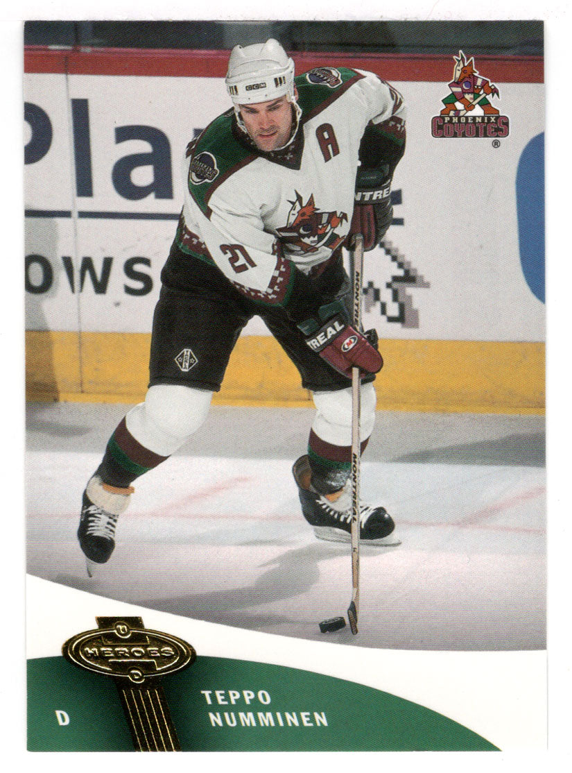 Teppo Numminen - Phoenix Coyotes (NHL Hockey Card) 2000-01 Upper Deck Heroes # 90 Mint