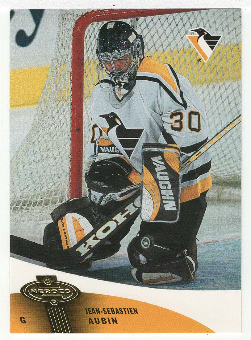 Jean-Sebastien Aubin - Pittsburgh Penguins (NHL Hockey Card) 2000-01 Upper Deck Heroes # 96 Mint