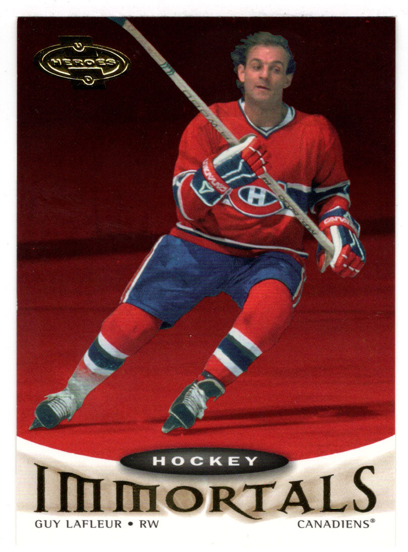 Guy Lafleur - Montreal Canadiens - Immortals (NHL Hockey Card) 2000-01 Upper Deck Heroes # 129 Mint