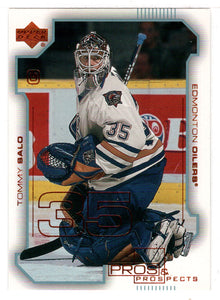 Tommy Salo - Edmonton Oilers (NHL Hockey Card) 2000-01 Upper Deck Pros & Prospects # 34 Mint
