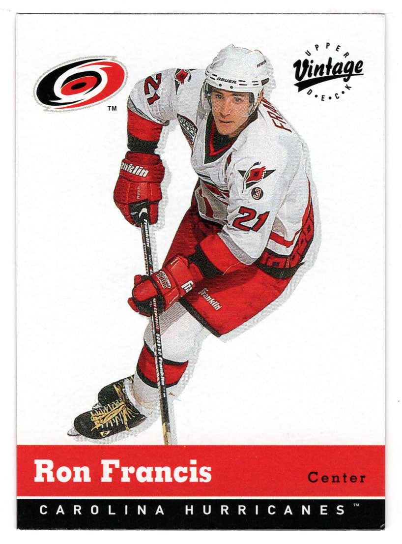 Ron Francis - Carolina Hurricanes (NHL Hockey Card) 2000-01 Upper Deck Vintage # 66 Mint