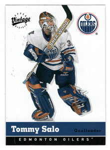 Tommy Salo - Edmonton Oilers (NHL Hockey Card) 2000-01 Upper Deck Vintage # 144 Mint