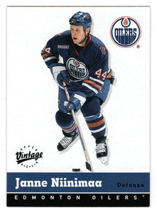 Janne Niinimaa - Edmonton Oilers (NHL Hockey Card) 2000-01 Upper Deck Vintage # 145 Mint