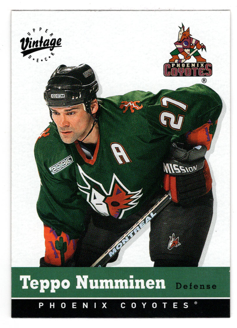 Teppo Numminen - Phoenix Coyotes (NHL Hockey Card) 2000-01 Upper Deck Vintage # 274 Mint
