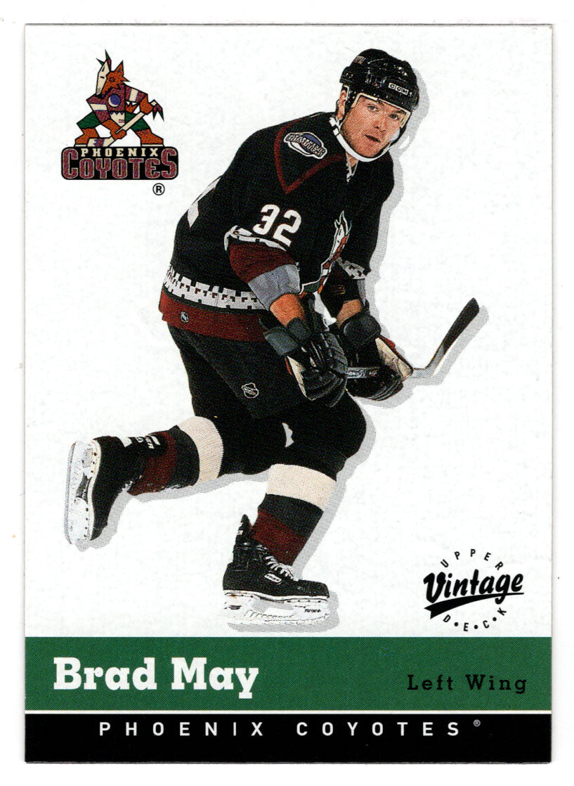 Brad May - Phoenix Coyotes (NHL Hockey Card) 2000-01 Upper Deck Vintage # 275 Mint