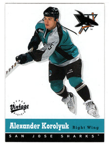Alexander Korolyuk - San Jose Sharks (NHL Hockey Card) 2000-01 Upper Deck Vintage # 303 Mint