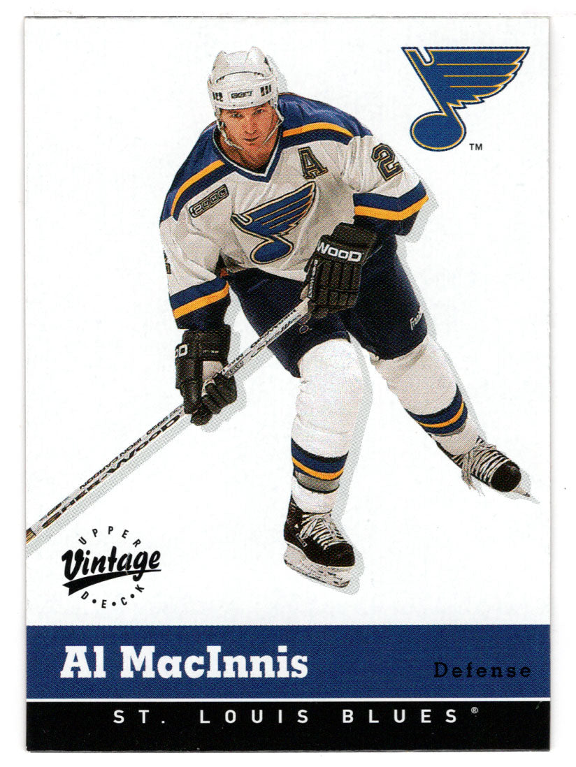 Al MacInnis - St. Louis Blues (NHL Hockey Card) 2000-01 Upper Deck Vintage # 314 Mint