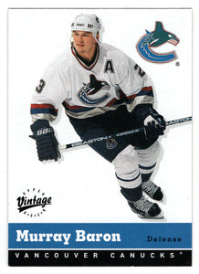 Murray Baron - Vancouver Canucks (NHL Hockey Card) 2000-01 Upper Deck Vintage # 352 Mint