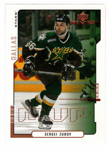 Sergei Zubov - Dallas Stars (NHL Hockey Card) 2000-01 Upper Deck MVP # 62 Mint