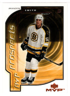 Brandon Smith RC - Boston Bruins - MVP Prospects (NHL Hockey Card) 2000-01 Upper Deck MVP # 187 Mint