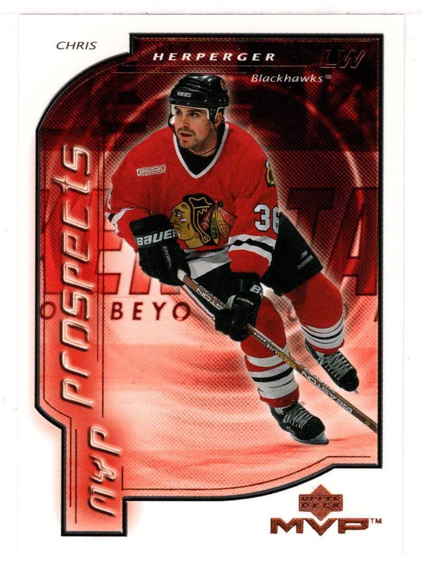 Chris Herperger - Chicago Blackhawks - MVP Prospects (NHL Hockey Card) 2000-01 Upper Deck MVP # 189 Mint