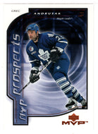 Greg Andrusak RC - Toronto Maple Leafs - MVP Prospects (NHL Hockey Card) 2000-01 Upper Deck MVP # 206 Mint