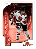 Matt Zultek RC - Ottawa 67's - MVP Prospects (NHL Hockey Card) 2000-01 Upper Deck MVP # 213 Mint