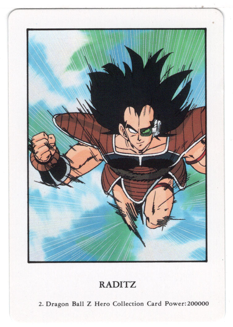 Raditz (Trading Card) 2000 Dragon Ball Z Hero Collection # 2 - Artbox - Mint