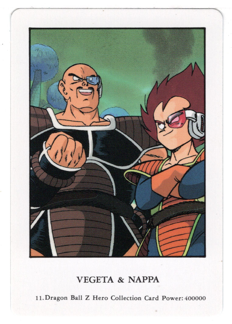 Vegeta and Nappa (Trading Card) 2000 Dragon Ball Z Hero Collection # 11 - Artbox - Mint