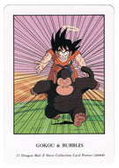 Gokou and Bubbles (Trading Card) 2000 Dragon Ball Z Hero Collection # 17 - Artbox - Mint