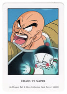 Chaos VS Nappa (Trading Card) 2000 Dragon Ball Z Hero Collection # 26 - Artbox - Mint