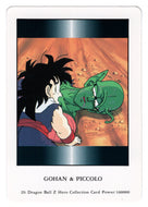 Gohan and Piccolo (Trading Card) 2000 Dragon Ball Z Hero Collection # 29 - Artbox - Mint