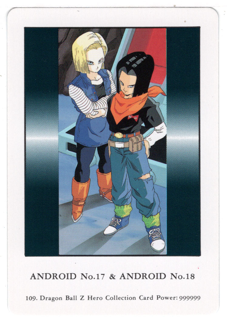 Android # 17 and # 18 (Trading Card) 2000 Dragon Ball Z Hero Collection # 109 - Artbox - Mint