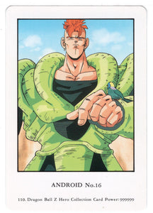 Android # 16 (Trading Card) 2000 Dragon Ball Z Hero Collection # 110 - Artbox - Mint