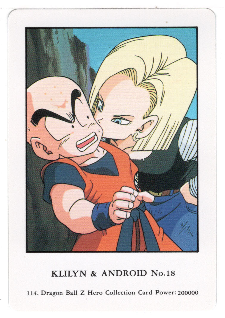 Kryllin and Android # 18 (Trading Card) 2000 Dragon Ball Z Hero Collection # 114 - Artbox - Mint