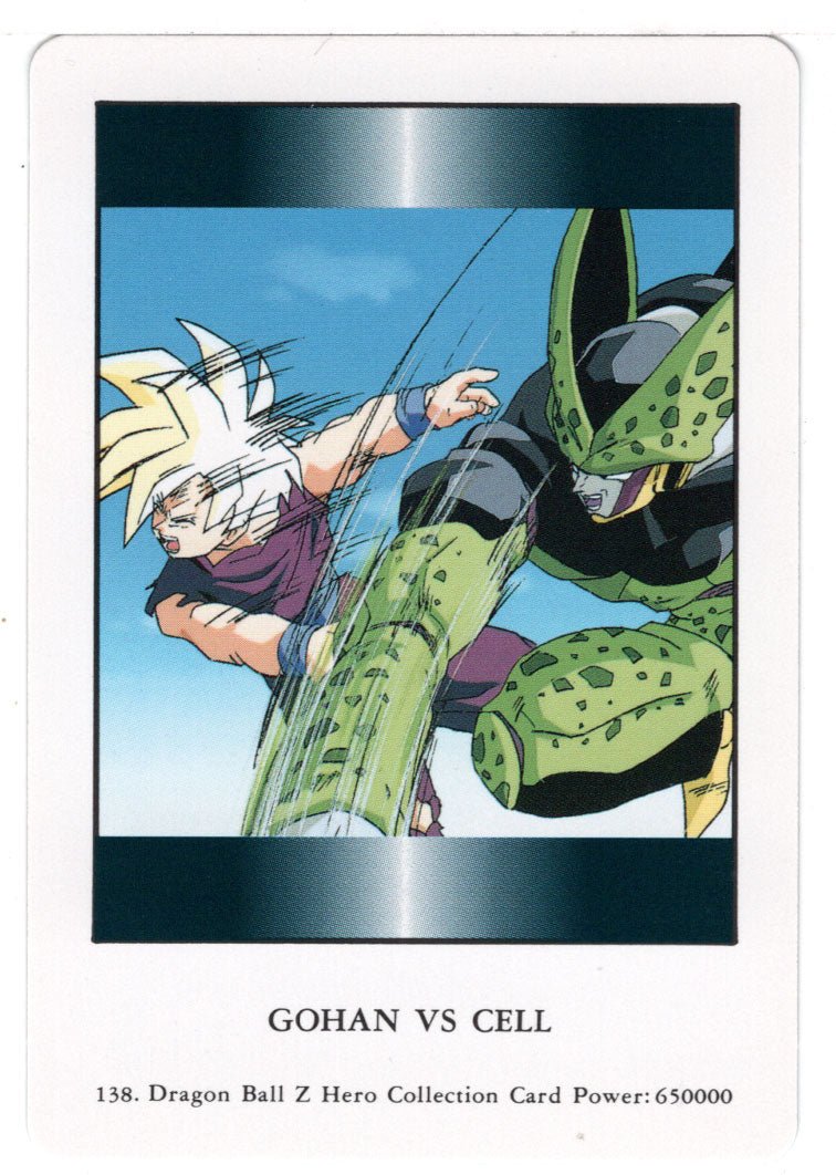 Gohan VS Cell (Trading Card) 2000 Dragon Ball Z Hero Collection # 138 - Artbox - Mint