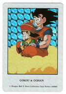 Goku and Gohan (Trading Card) 2000 Dragon Ball Z Hero Collection PRISM # 1 - Artbox - Mint