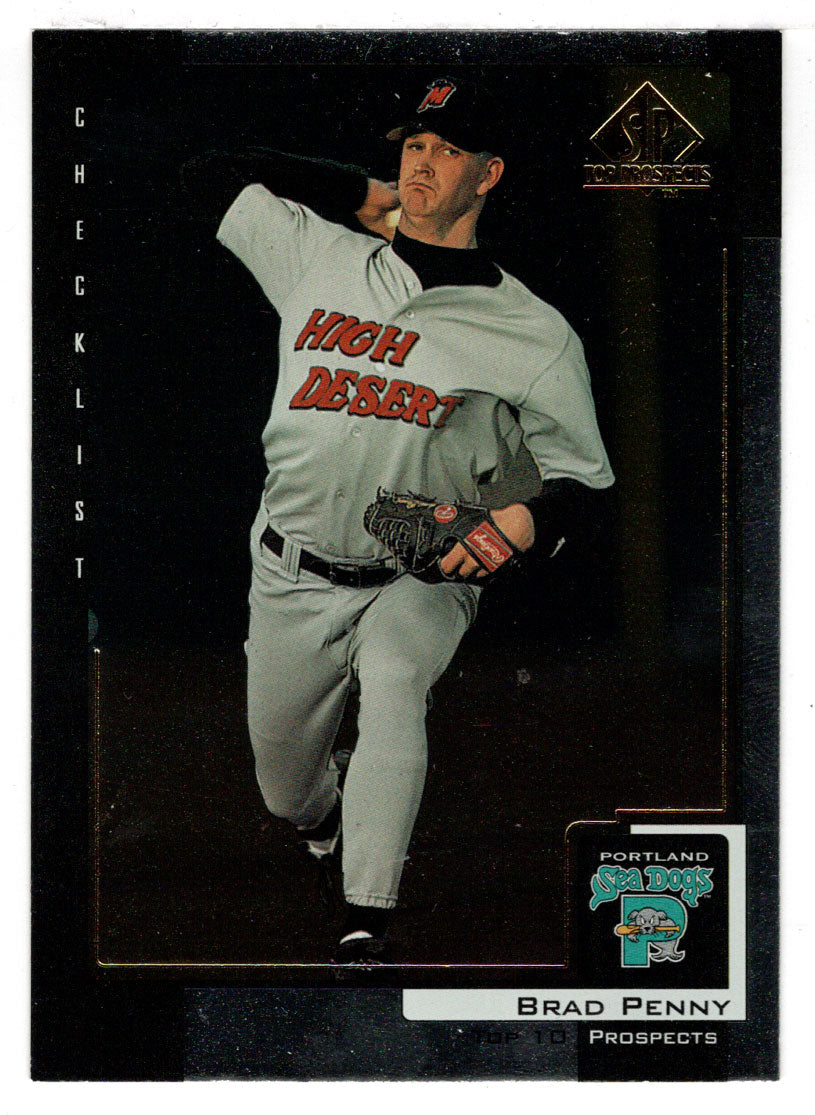 Brad Penny (MLB Baseball Card) 2000 Upper Deck SP Top Prospects # 2 Mint