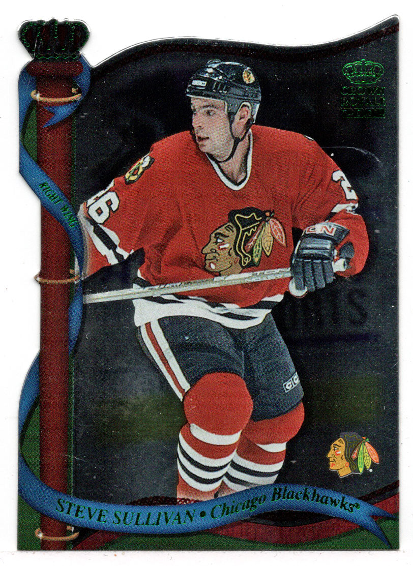 Steve Sullivan - Chicago Blackhawks (NHL Hockey Card) 2001-02 Pacific Crown Royale Retail Green # 33 Mint