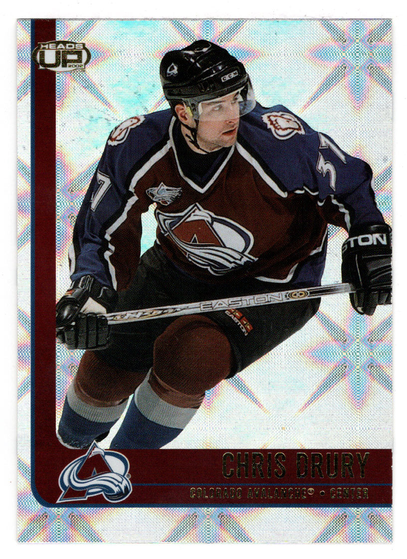 Chris Drury - Colorado Avalanche (NHL Hockey Card) 2001-02 Pacific Heads Up # 22 Mint