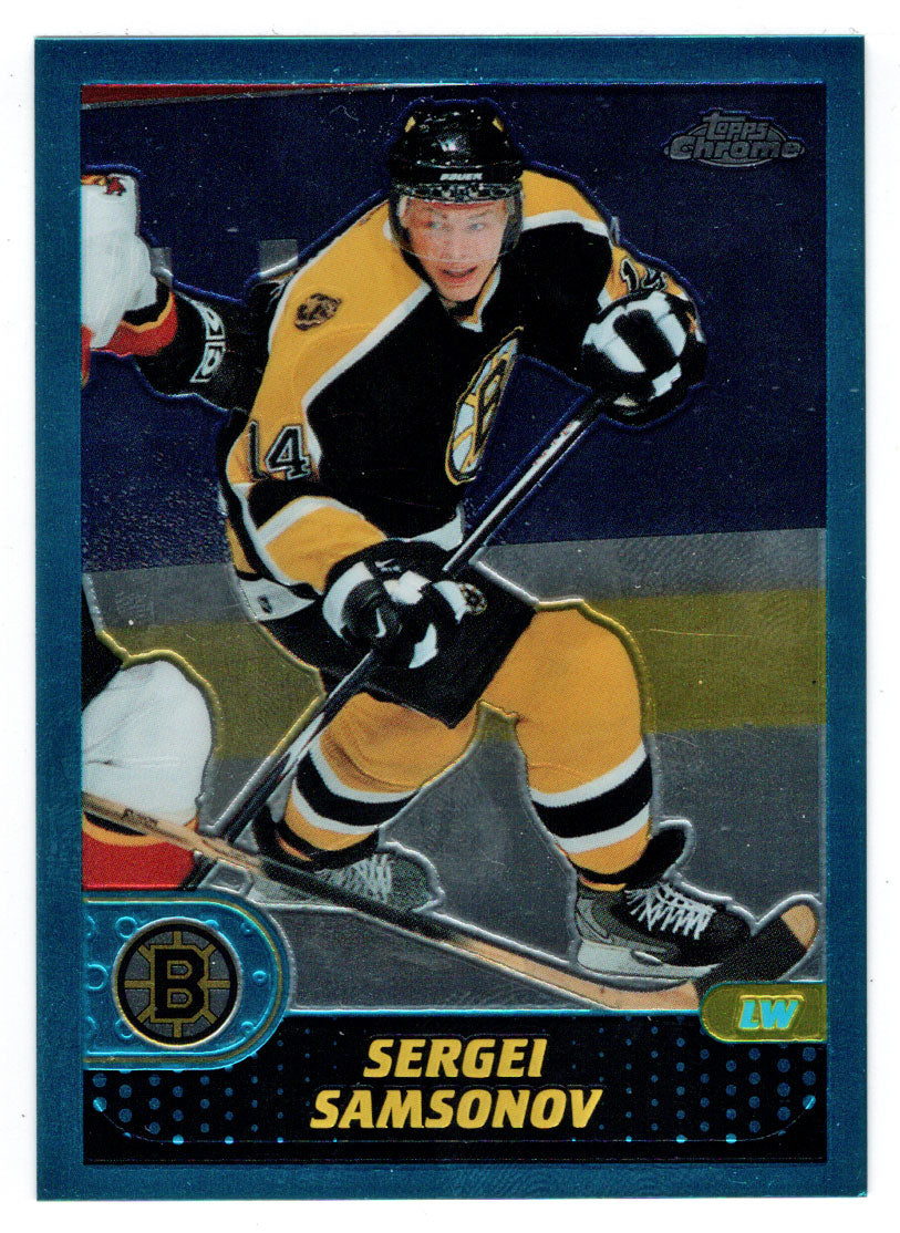 Sergei Samsonov - Boston Bruins (NHL Hockey Card) 2001-02 Topps Chrome # 104 Mint