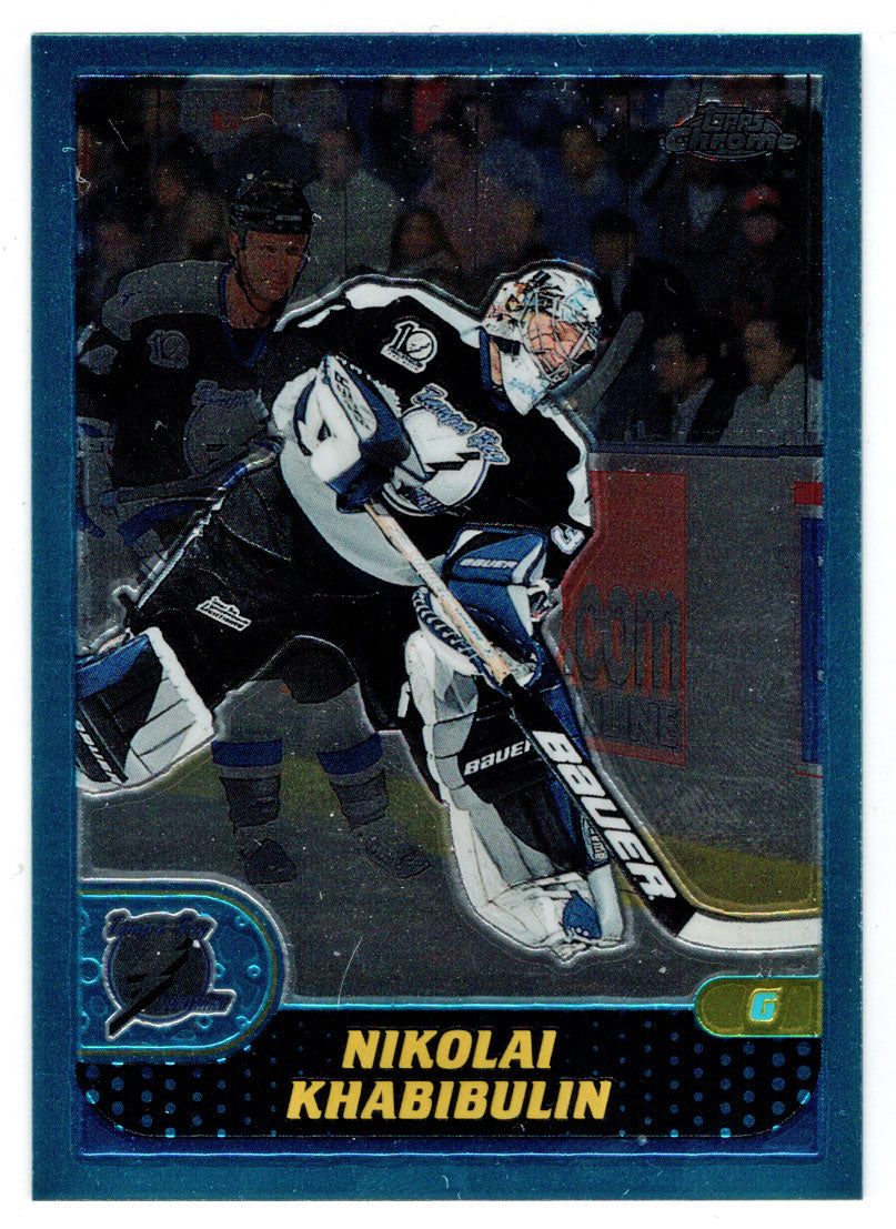 Nikolai Khabibulin - Tampa Bay Lightning (NHL Hockey Card) 2001-02 Topps Chrome # 136 Mint