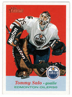 Tommy Salo - Edmonton Oilers (NHL Hockey Card) 2001-02 Topps Heritage # 51 Mint